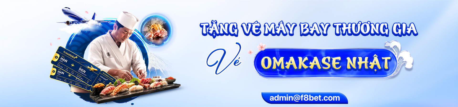 f8bet banner ưu đãi vé máy bay free